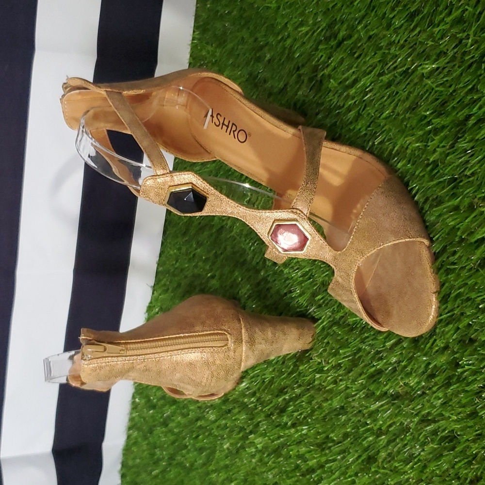 Ashro Tan Double Gem Heels